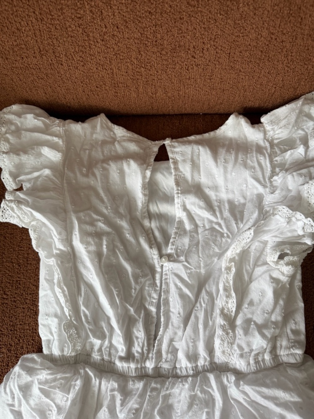 White Ruffled Dress - Picture 4 of 4